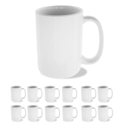 Taza Blanca Sublimable / Pack de 12 Tazas + Caja Individual