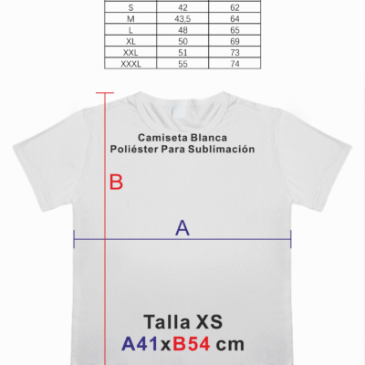 Camiseta Poliéster tacto Algodón Blanco