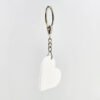 Llavero metacrilato blanco corazón (dos caras)