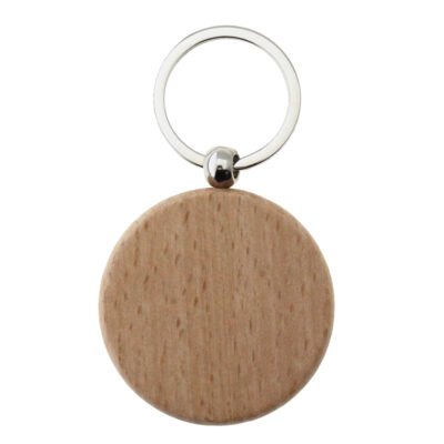 Llavero de madera redondo
